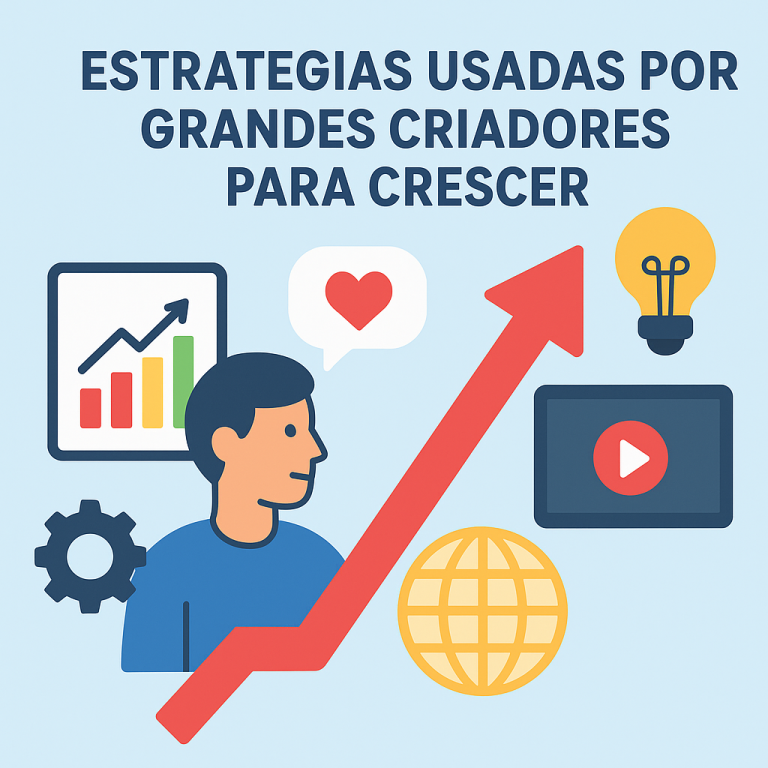 Estratégias usadas por grandes criadores para crescer: o que funciona (de verdade) na prática